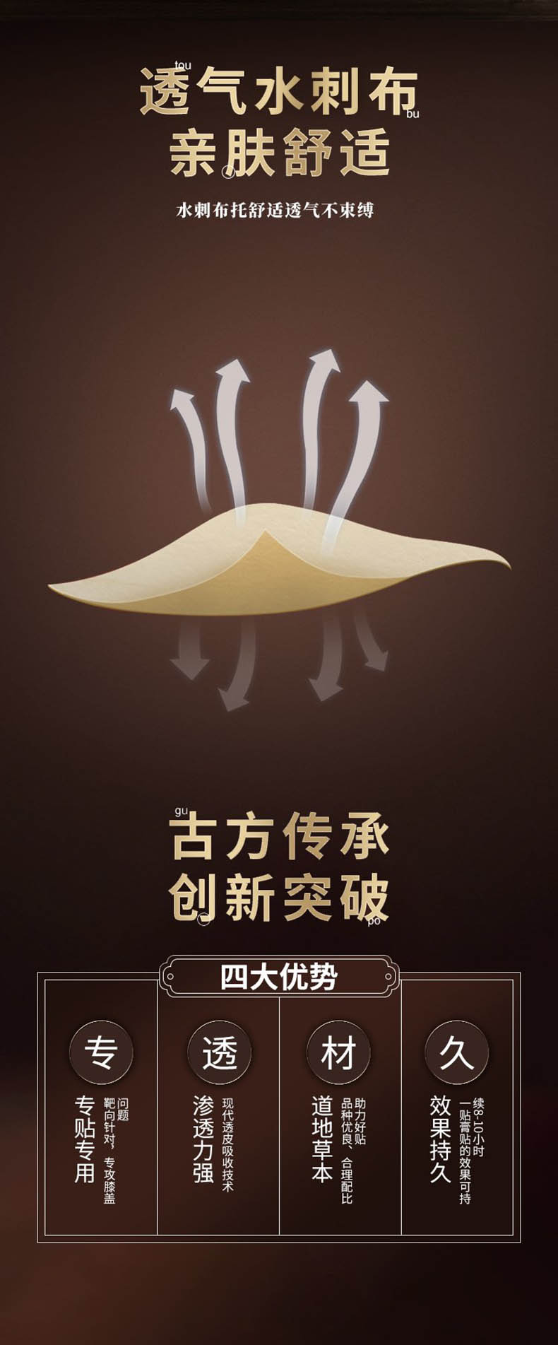 艾草膝蓋貼四大優勢，功效